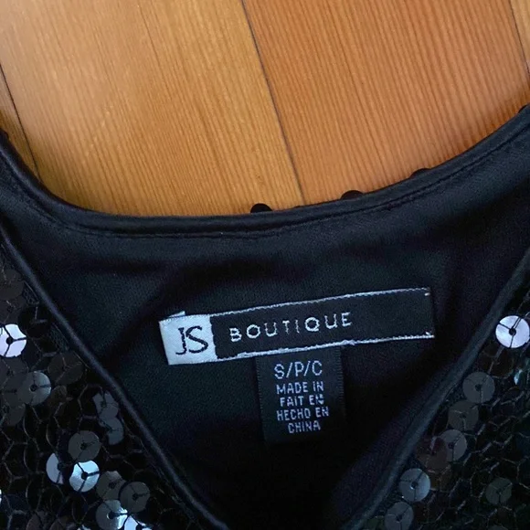 🧙Sequin peplum top with satin ribbon - Picture 2 of 4